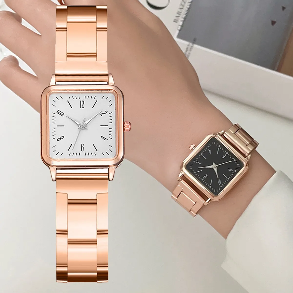 New Fashion Luxury Square Watches Women Quartz Bracelet Watches Ladies Dress New Wristwatch Rose Gold Clock Relogios
New Fashion Luxury Square Watches Women Quartz Bracelet Watches Ladies Dress New Wristwatch Rose Gold Clock Relogios