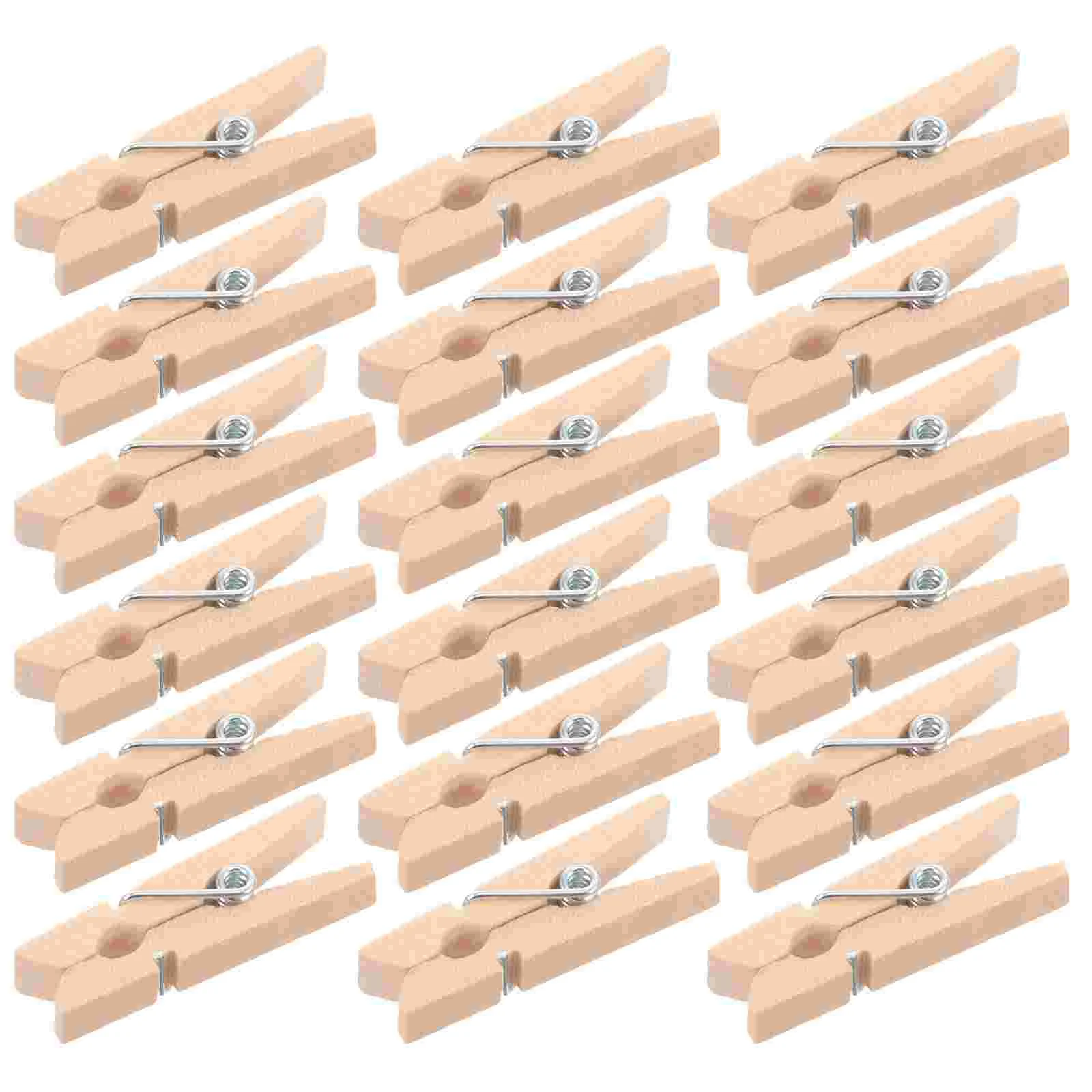 

Wood Clips, 100pcs Wood Clothespins Wood Clip Pegs Clothespin Decoration Clothe Photo Paper Peg Clothespin Craft Clips Laundry