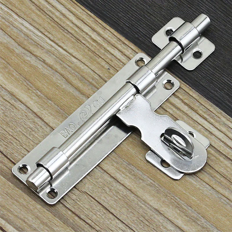 

4/6/8Inch Stainless Steel Lock Catch Shed Gate Latch Buckle Padlock Hasp Door Clasp Lock Home Burglar-proof Bolt Door Buckle