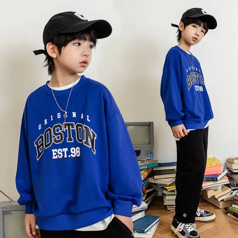 Kids Boys Sweatshirts Spring Fall Children Cotton Sport Pullover Teen Long Sleeve T Shirt Black Blue Clothes 6 7 8 10 12 13 14 Y
Kids Boys Sweatshirts Spring Fall Children Cotton Sport Pullover Teen Long Sleeve T Shirt Black Blue Clothes 6 7 8 10 12 13 14 Y