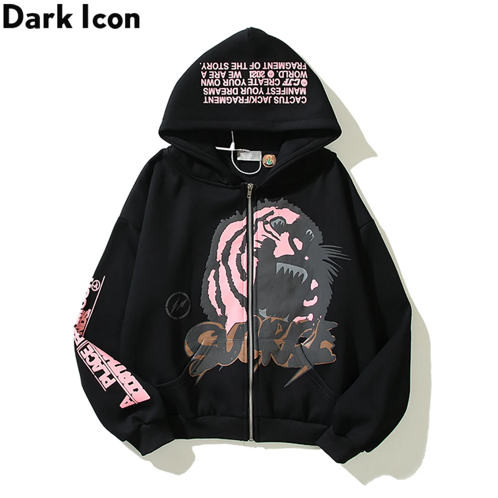 Dark Icon Letters Printed Cardigan Fleece Sweatshirts with Hoodie Men Women Street Fashion Men's Hoodies
Dark Icon Letters Printed Cardigan Fleece Sweatshirts with Hoodie Men Women Street Fashion Men's Hoodies