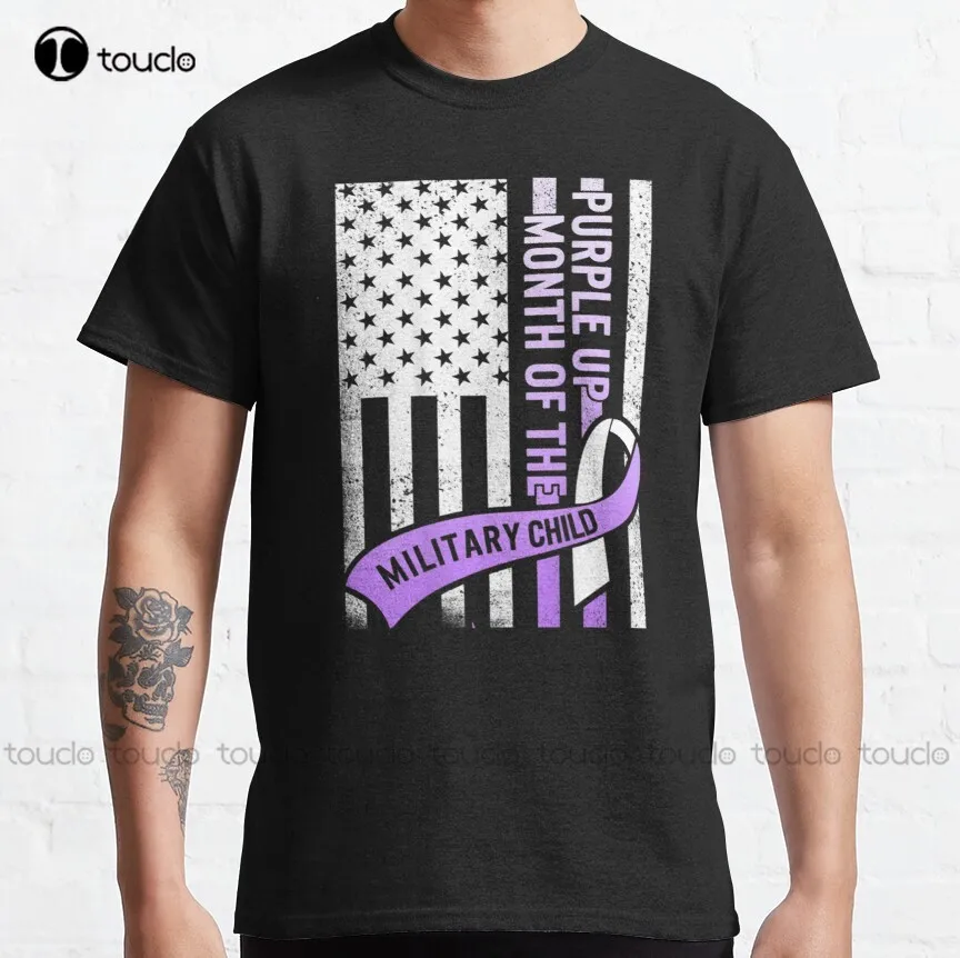 Gift Purple Up For Military Kids Awareness Classic T-Shirt Shirts Men Cotton Outdoor Simple Vintag Casual T-Shirt Custom Gift
Gift Purple Up For Military Kids Awareness Classic T-Shirt Shirts Men Cotton Outdoor Simple Vintag Casual T-Shirt Custom Gift