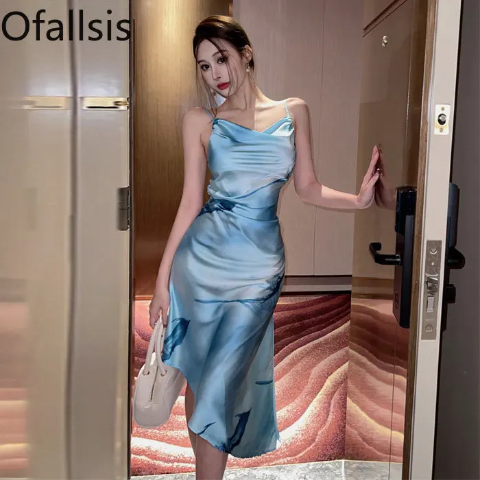 Женское платье на бретельках с принтом Ofallsis, нестандартное праздничное платье средней длины во французском стиле с чернильным принтом, лето 2023
Женское платье на бретельках с принтом Ofallsis, нестандартное праздничное платье средней длины во французском стиле с чернильным принтом, лето 2023