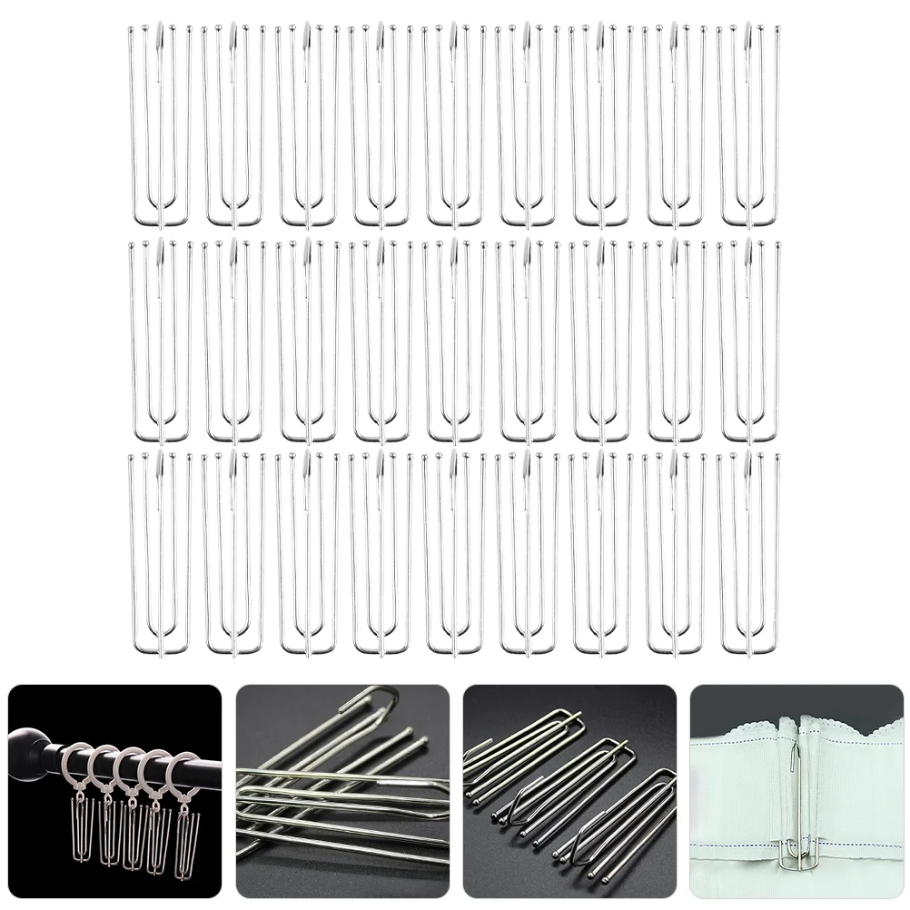 30 pcs Curtain 4-Prong Hooks Pleating Curtain Hanging Hooks Stainless Steel Curtain Hooks
30 pcs Curtain 4-Prong Hooks Pleating Curtain Hanging Hooks Stainless Steel Curtain Hooks
