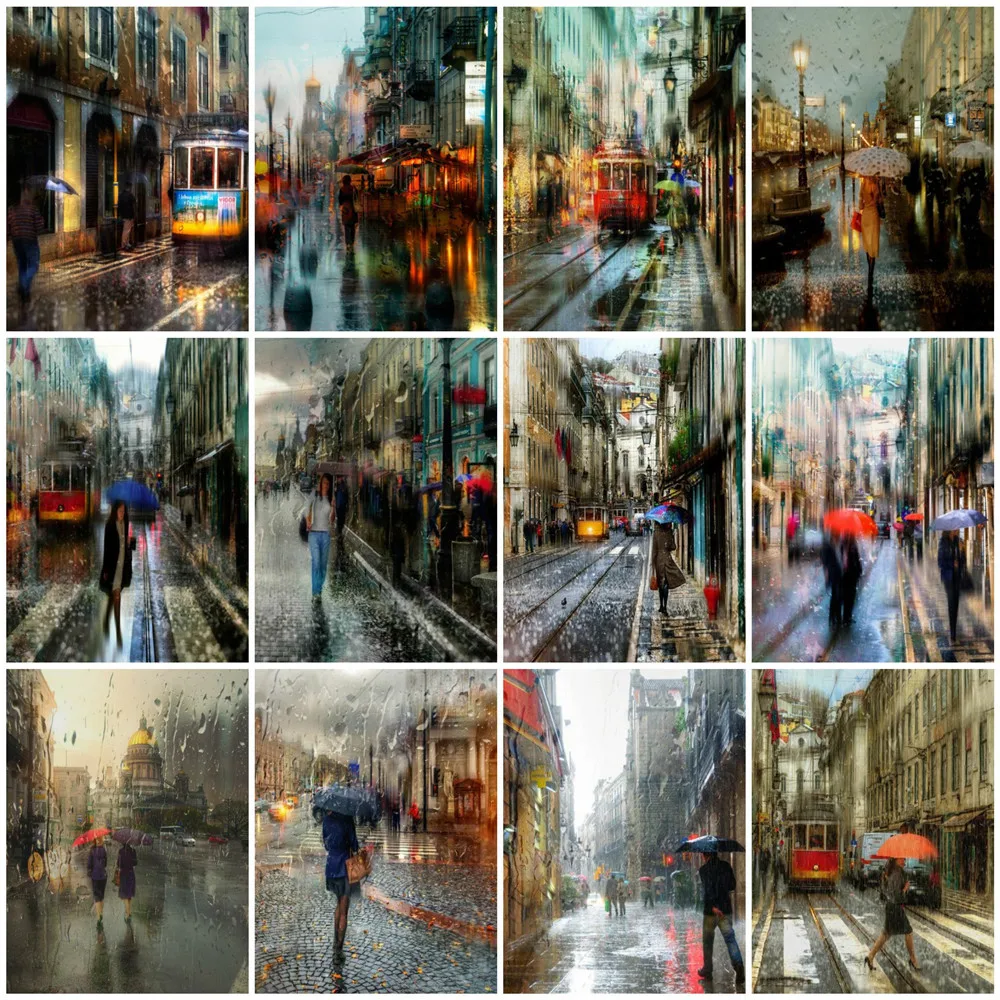 HUACAN Paint By Number Street Landscape Drawing On Canvas HandPainted Art Gift DIY City Rain Picture Kits Home Decoration
HUACAN Paint By Number Street Landscape Drawing On Canvas HandPainted Art Gift DIY City Rain Picture Kits Home Decoration