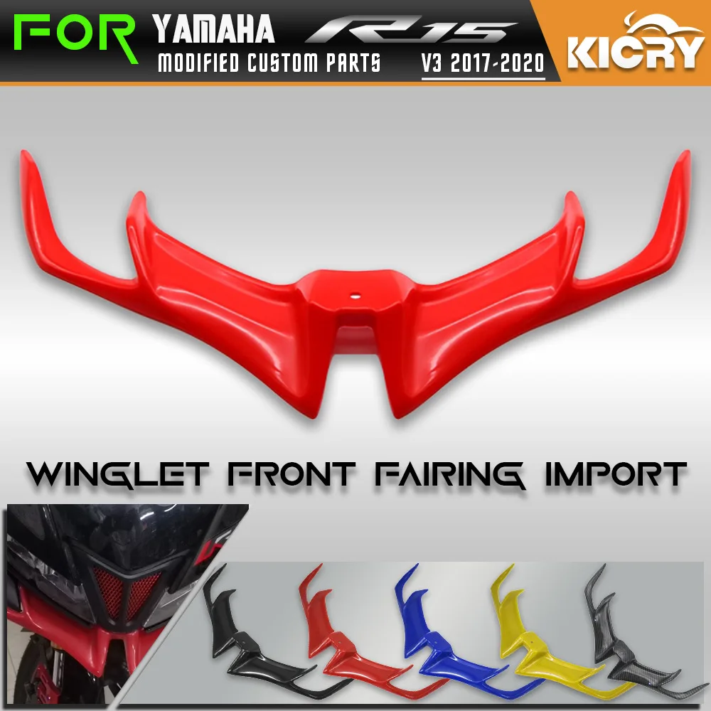 For YAMAHA R15 V3 Motorcycle Accessories Equipments Modified Parts Cafe Racer Front Fairing Wing Shark Fin Beak Cover Motocross
For YAMAHA R15 V3 Motorcycle Accessories Equipments Modified Parts Cafe Racer Front Fairing Wing Shark Fin Beak Cover Motocross