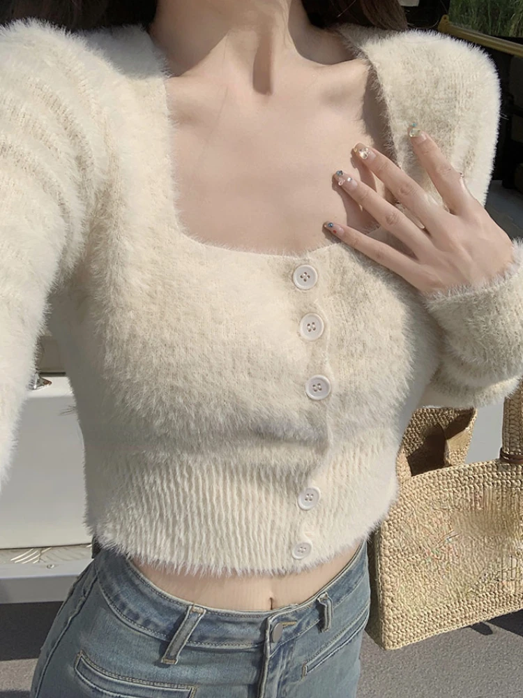 Square Collor Knit Sweater Women Sweet Elegant Y2k Crop Tops Female 2022 Autumn Pure Color Elegant Pullover Korean Clothing Chic
Square Collor Knit Sweater Women Sweet Elegant Y2k Crop Tops Female 2022 Autumn Pure Color Elegant Pullover Korean Clothing Chic