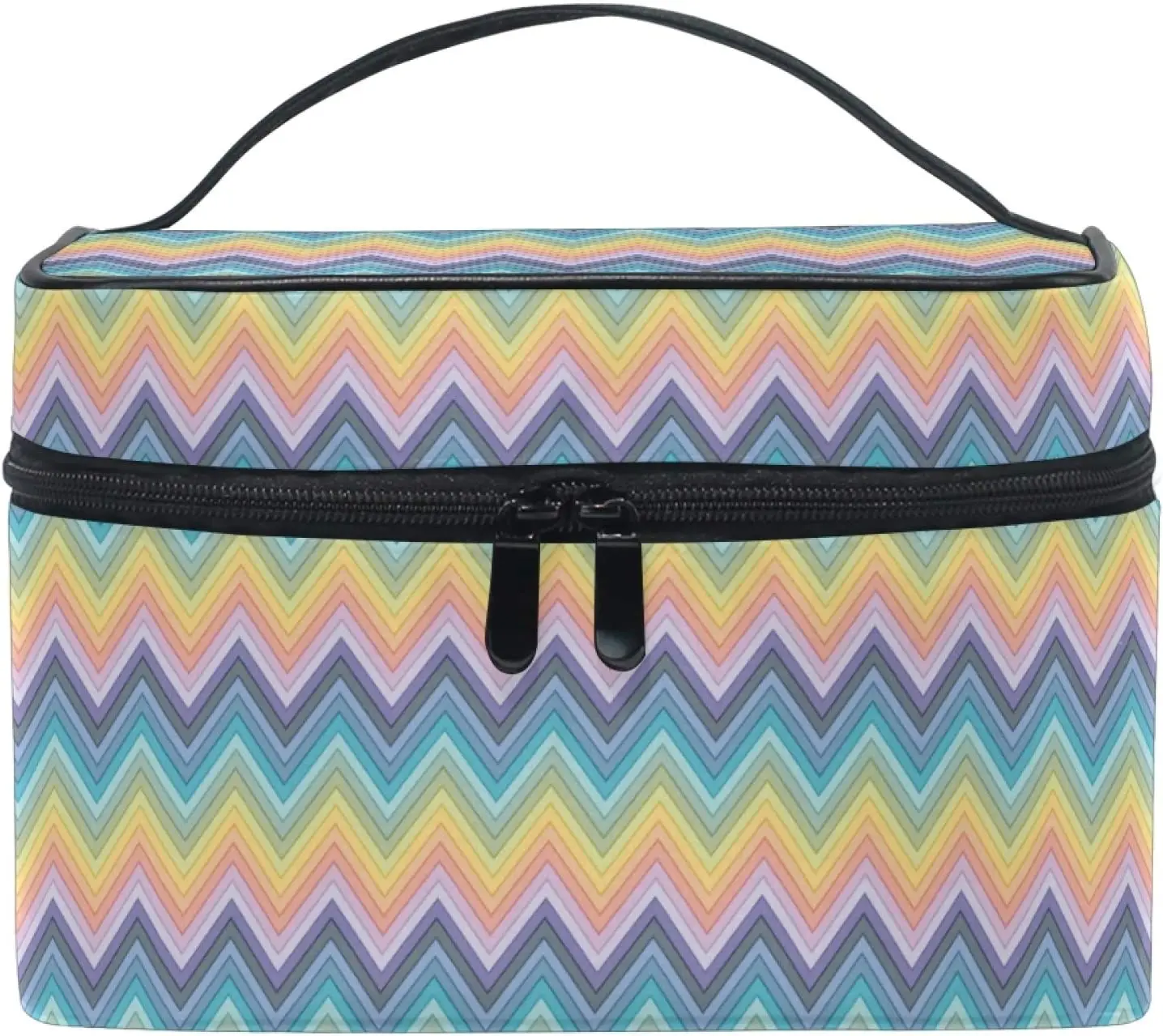 Makeup Bag, Rainbow Zigzag Stripes Travel Makeup Organizer Bag Cosmetic Cases Toiletry Bags for Girl Women Ladies
Makeup Bag, Rainbow Zigzag Stripes Travel Makeup Organizer Bag Cosmetic Cases Toiletry Bags for Girl Women Ladies