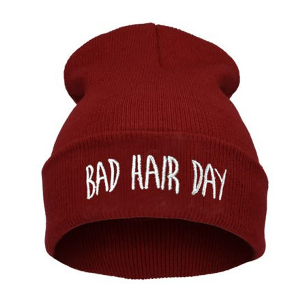 Fashion Skullies Beanies Woman Bad Hair Day Hats Winter Unisex Casual Male Cap Boy Hip Hop Embroidery Autumn Knitted Hat Female
Fashion Skullies Beanies Woman Bad Hair Day Hats Winter Unisex Casual Male Cap Boy Hip Hop Embroidery Autumn Knitted Hat Female