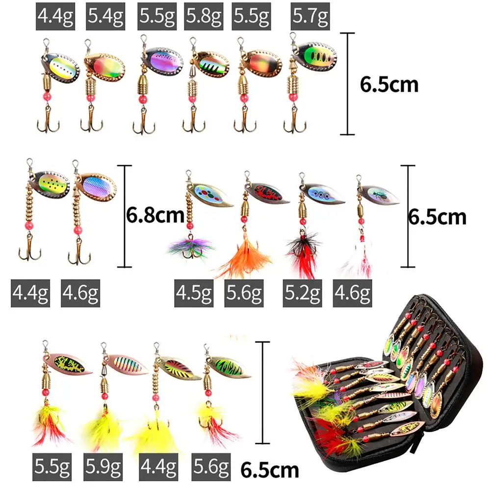 16pcs Spinners Spoons Crankbaits Bass Fishing Lures Kit Portable Swivel Sequins Trout Rig Jigs Hooks Fishing Equipment
16pcs Spinners Spoons Crankbaits Bass Fishing Lures Kit Portable Swivel Sequins Trout Rig Jigs Hooks Fishing Equipment