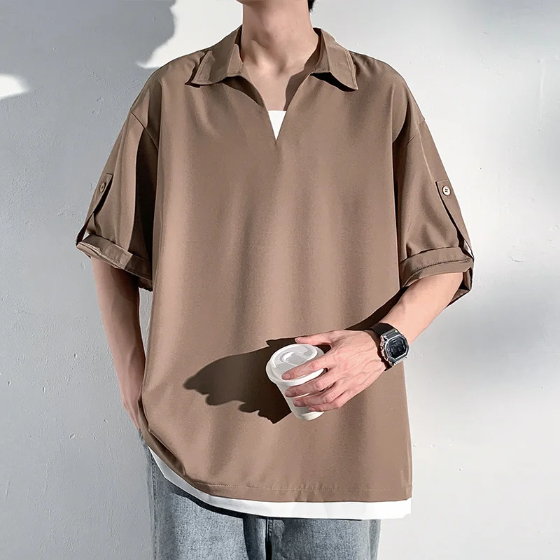 Summer Short Sleeve Shirt Men Fashion Oversized Pullover Shirt Men Streetwear Loose Ice Silk Shirts Mens Ice Silk Shirt M-5XL
Summer Short Sleeve Shirt Men Fashion Oversized Pullover Shirt Men Streetwear Loose Ice Silk Shirts Mens Ice Silk Shirt M-5XL