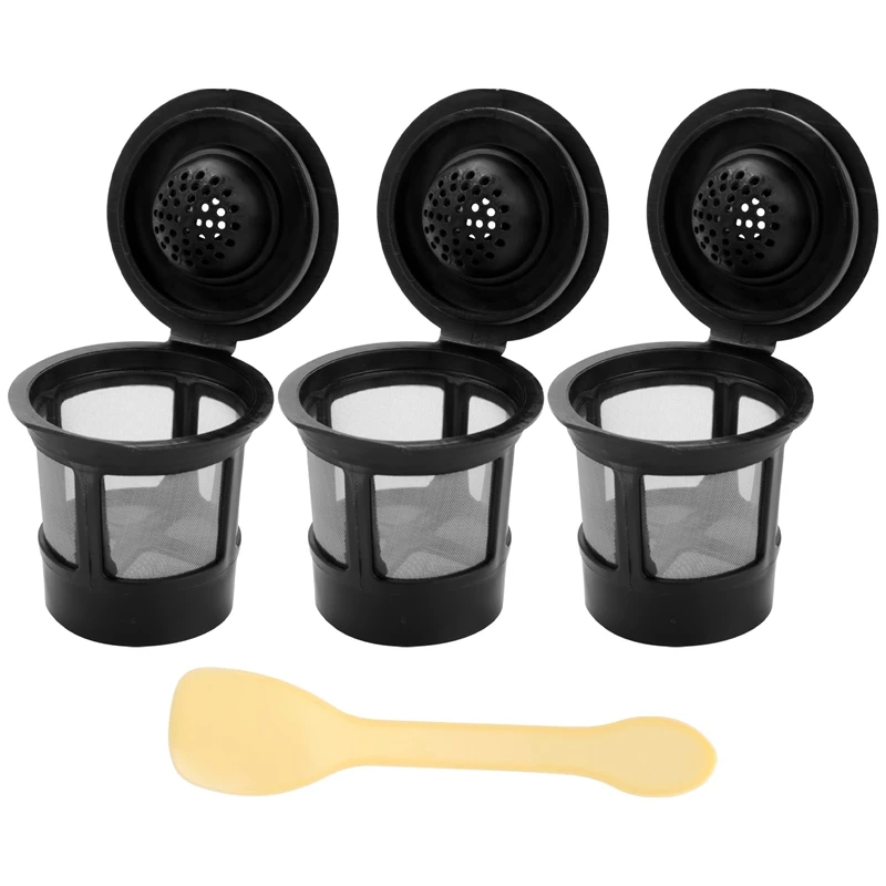 3 Pack Permanent Reusable Coffee Pod Filters With Stainless Mesh Compatible With For Keurig Brewers With Spoon
3 Pack Permanent Reusable Coffee Pod Filters With Stainless Mesh Compatible With For Keurig Brewers With Spoon