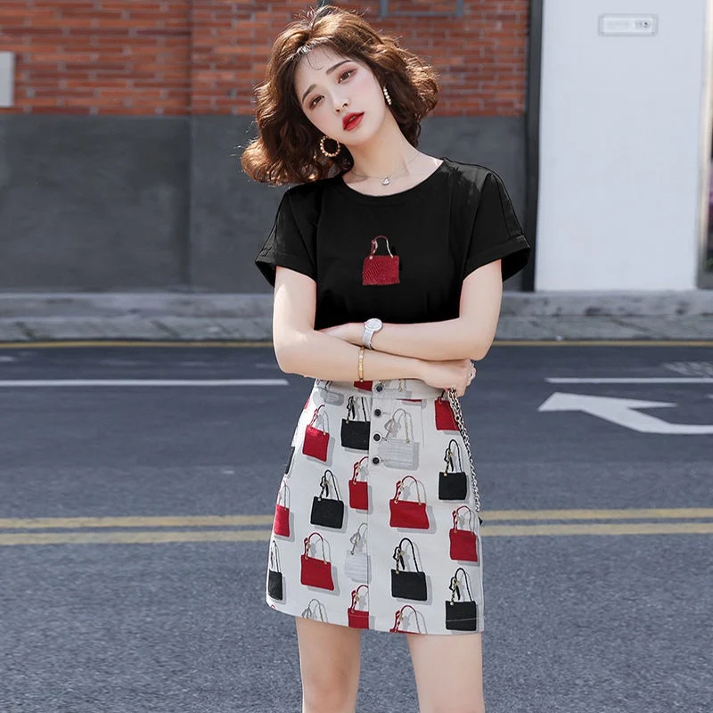 Summmer Woman Cotton Lanon Mini Vintage O-neck New Fashion Print Short Sleeves Two Pieces Women's Sets Female
Summmer Woman Cotton Lanon Mini Vintage O-neck New Fashion Print Short Sleeves Two Pieces Women's Sets Female