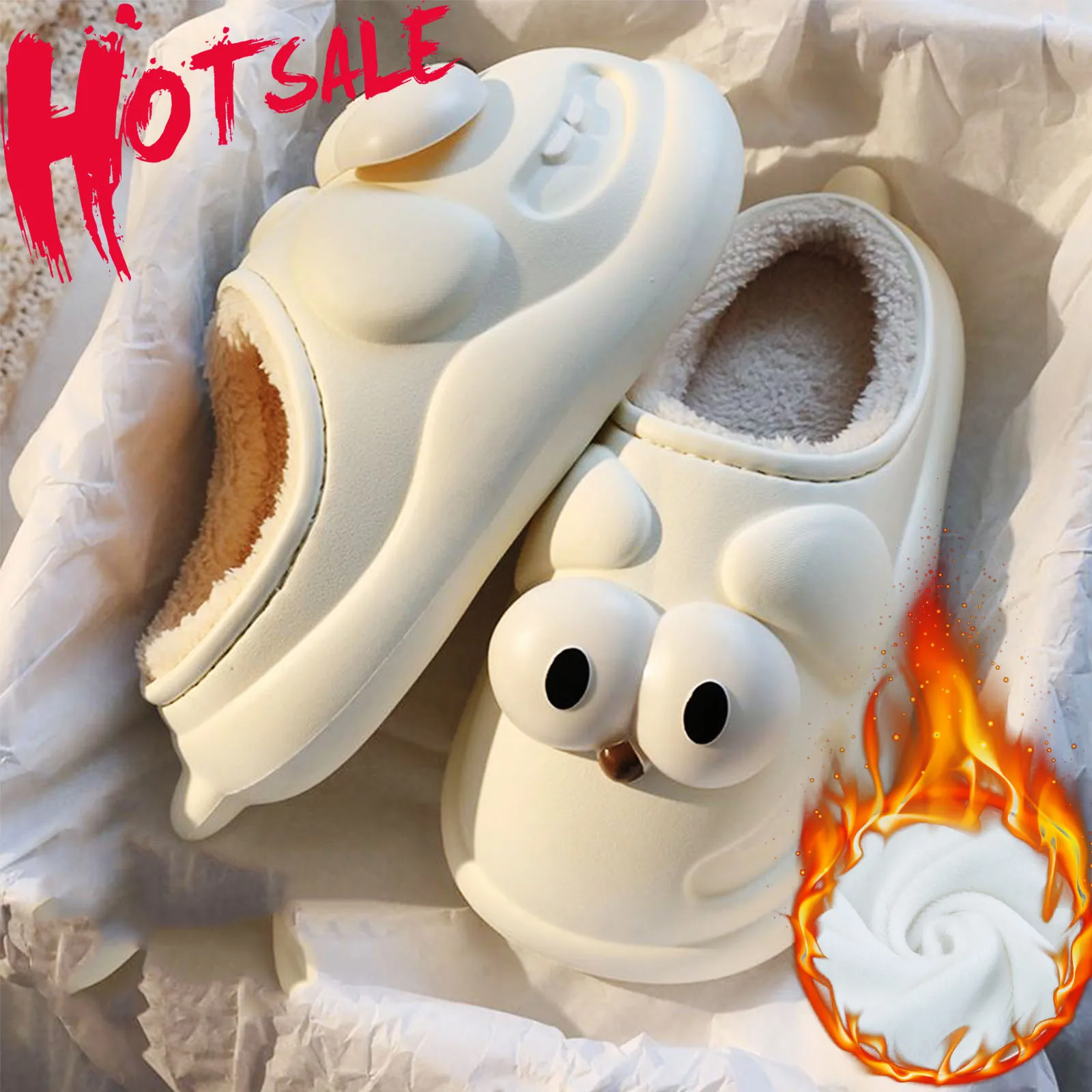 Big Eyed Dog Waterproof Cotton Slippers for Women in Winter Cute Cartoon Couples for Home Use Anti slip Thick Sole Shit Treading
Big Eyed Dog Waterproof Cotton Slippers for Women in Winter Cute Cartoon Couples for Home Use Anti slip Thick Sole Shit Treading