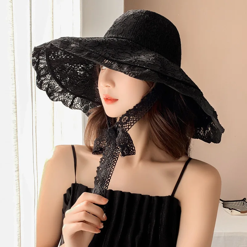 2022 New Summer Lace Bucket Hat Female Hepburn Style Elegant Big Brim Lace Sun Hat Seaside Beach Sun Hat Beach Hats Women
2022 New Summer Lace Bucket Hat Female Hepburn Style Elegant Big Brim Lace Sun Hat Seaside Beach Sun Hat Beach Hats Women
