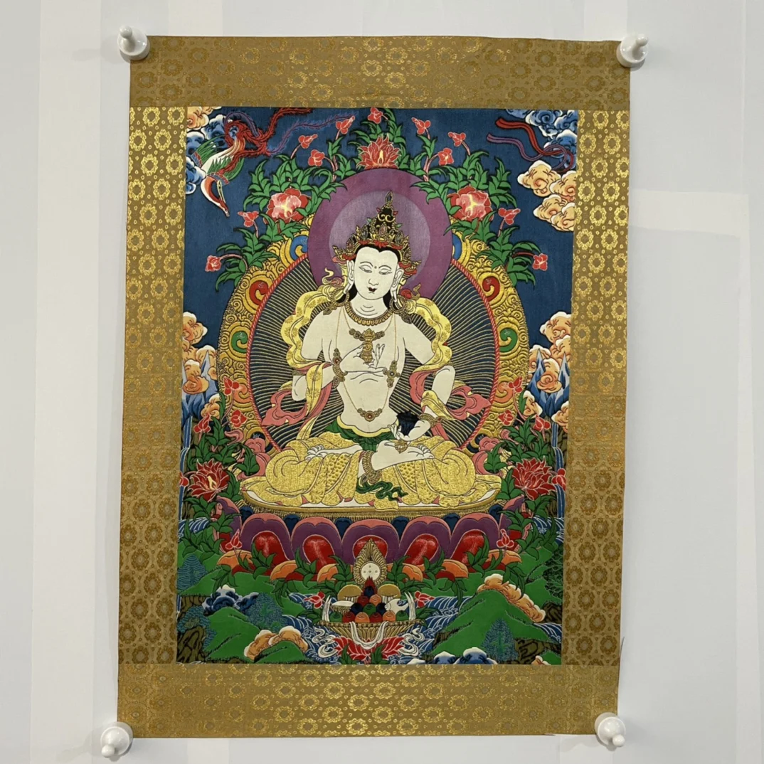 29" Thangka embroidery Tibetan Buddhism silk brocade high definition Vajrasattva lotus platform hanging screen worship buddha
29" Thangka embroidery Tibetan Buddhism silk brocade high definition Vajrasattva lotus platform hanging screen worship buddha