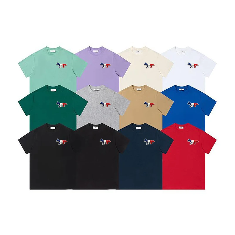 Футболка Мужская/Женская хлопковая с вышивкой лисы, люксовый брендовый Модный классический базовый топ с круглым вырезом и коротким рукаво... 
Футболка Мужская/Женская хлопковая с вышивкой лисы, люксовый брендовый Модный классический базовый топ с круглым вырезом и коротким рукаво...