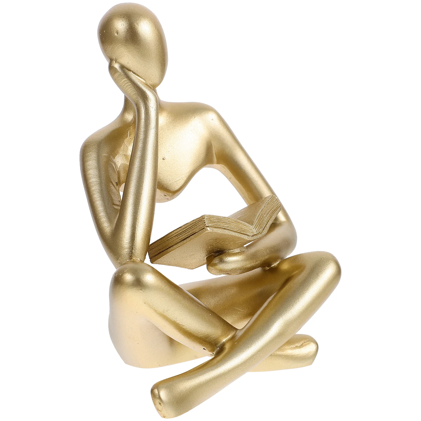 

Desktop Thinker Sculpture Decoration Resin Craft Reader Figurine Abstract Sculpture Desktop Decor