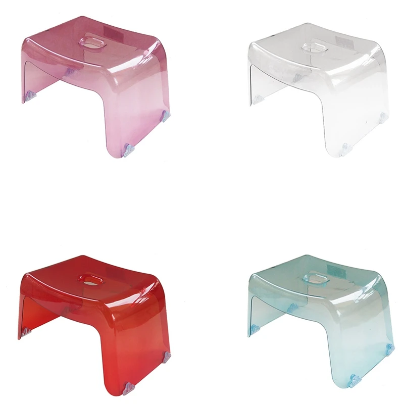 Bathroom Bath Stool Non-Slip Transparent Shoe Changing Stool Toilet Thickened Plastic Stool PET Low Stool
Bathroom Bath Stool Non-Slip Transparent Shoe Changing Stool Toilet Thickened Plastic Stool PET Low Stool