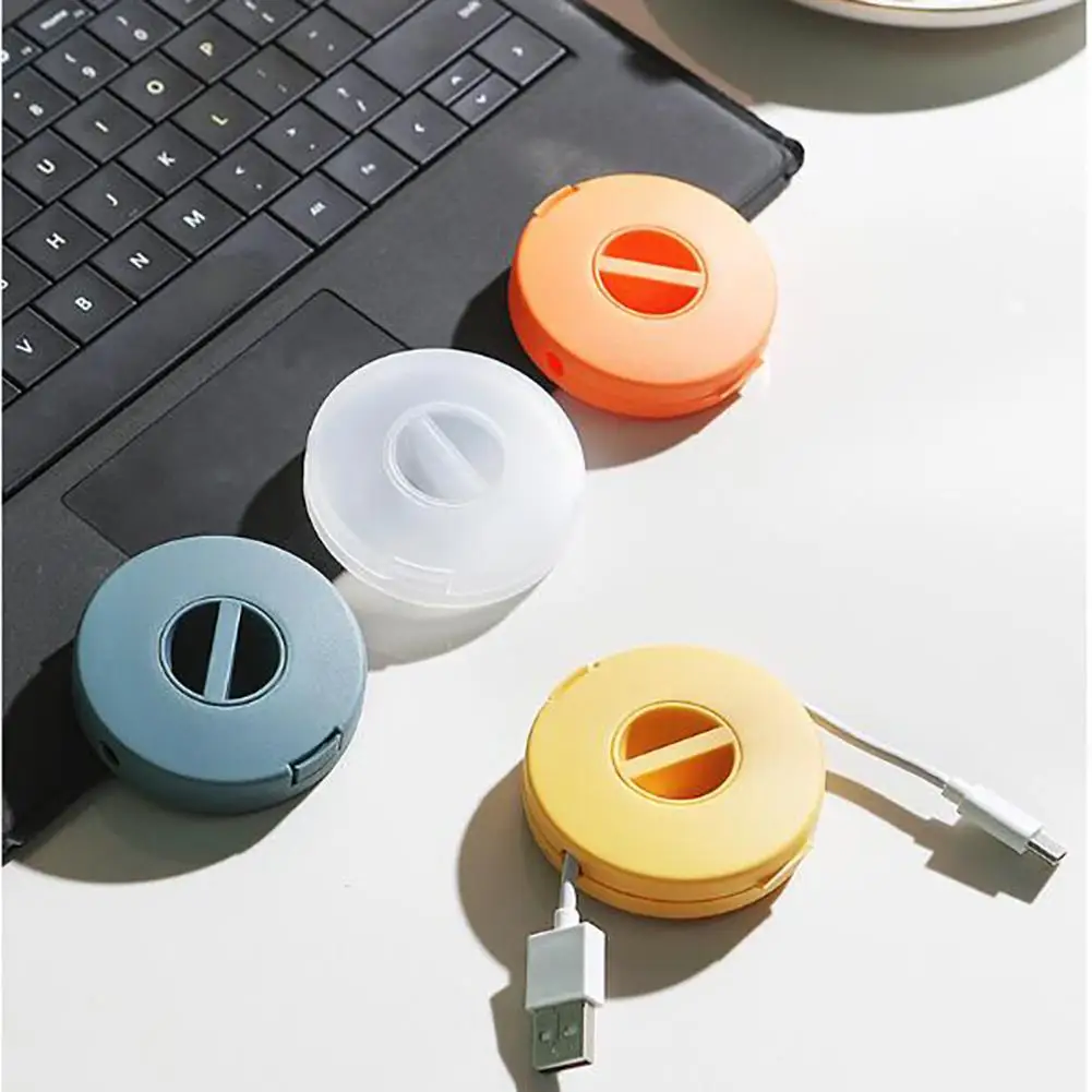 Small Cable Holder Round Rotatable Data Line Organizer Storage Box Colorful Portable Phone Charging Cable Carrying Case
Small Cable Holder Round Rotatable Data Line Organizer Storage Box Colorful Portable Phone Charging Cable Carrying Case