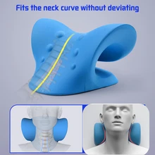 FOR VIP Neck Shoulder Stretcher Relaxer Cervical Chiropractic Traction Device Pillow for Pain Relief Cervical Spine Alignment