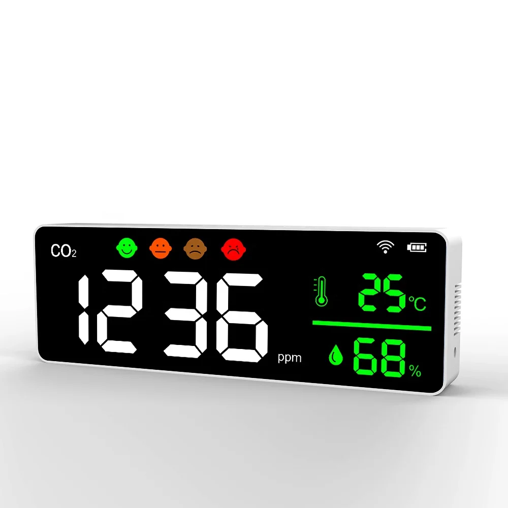 Pm2.5 Detector Gas Analyzers Tester Co2 Detector Air Quality Monitor Wall Mount CO2 Alarm Meter Indoor Tuya Wifi Co2 Meter
Pm2.5 Detector Gas Analyzers Tester Co2 Detector Air Quality Monitor Wall Mount CO2 Alarm Meter Indoor Tuya Wifi Co2 Meter