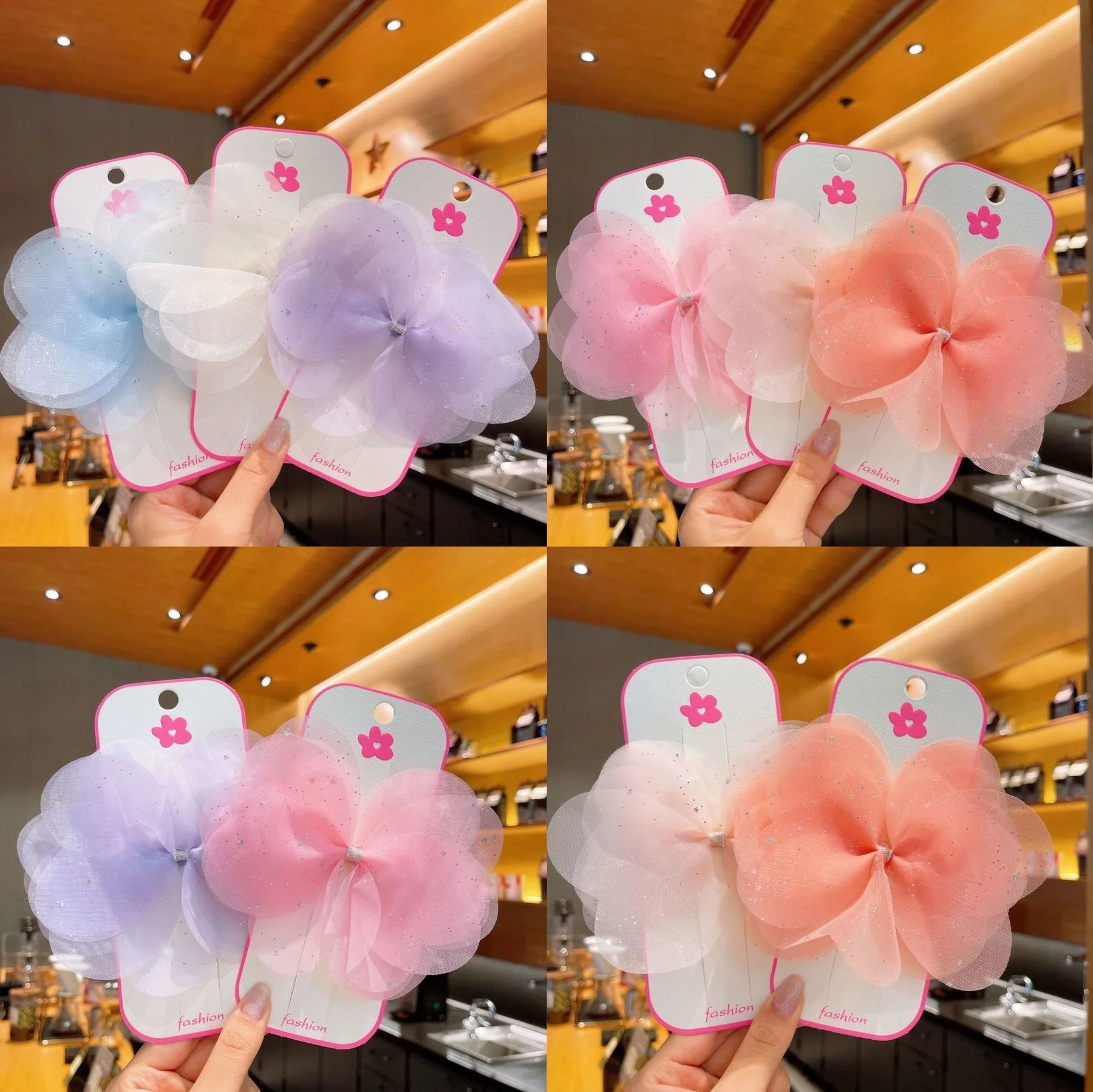New Princess Korean Baby Girls Hairpins Net Yarn Bowknot Sequins Hair Clips Kids Children Lovely Accessories
New Princess Korean Baby Girls Hairpins Net Yarn Bowknot Sequins Hair Clips Kids Children Lovely Accessories