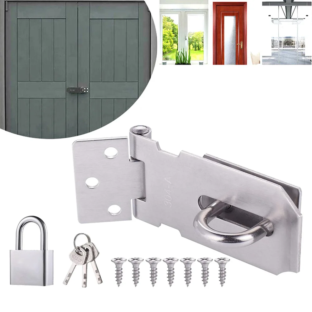 1Set Burglar-proof Household Door Clasp Lock Gate Bolt Shed Latch Padlock Hasp With 3pcs Keys For Drawers Lockers Tool Boxes
1Set Burglar-proof Household Door Clasp Lock Gate Bolt Shed Latch Padlock Hasp With 3pcs Keys For Drawers Lockers Tool Boxes