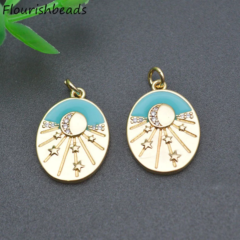 10pcs/lot High Quality Anti Fading Gold Plated Brass Cubic Zircon Enamel Oval Star Charms Pendants for Diy Women Jewelry Making
10pcs/lot High Quality Anti Fading Gold Plated Brass Cubic Zircon Enamel Oval Star Charms Pendants for Diy Women Jewelry Making