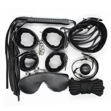 Sextoy Bdsm Kit Set Vibrator Handcuff Neck Goggles Sex Toy Adult Couple Whip For Women Men Intimate Sexual Game Bondage