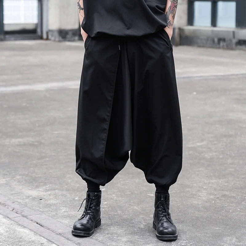 Dark Minority Design Men'S Pants Trousers Loose Small Feet Cross Crotch Casual Wide Leg Hairdresser Ropa Hombre
Dark Minority Design Men'S Pants Trousers Loose Small Feet Cross Crotch Casual Wide Leg Hairdresser Ropa Hombre