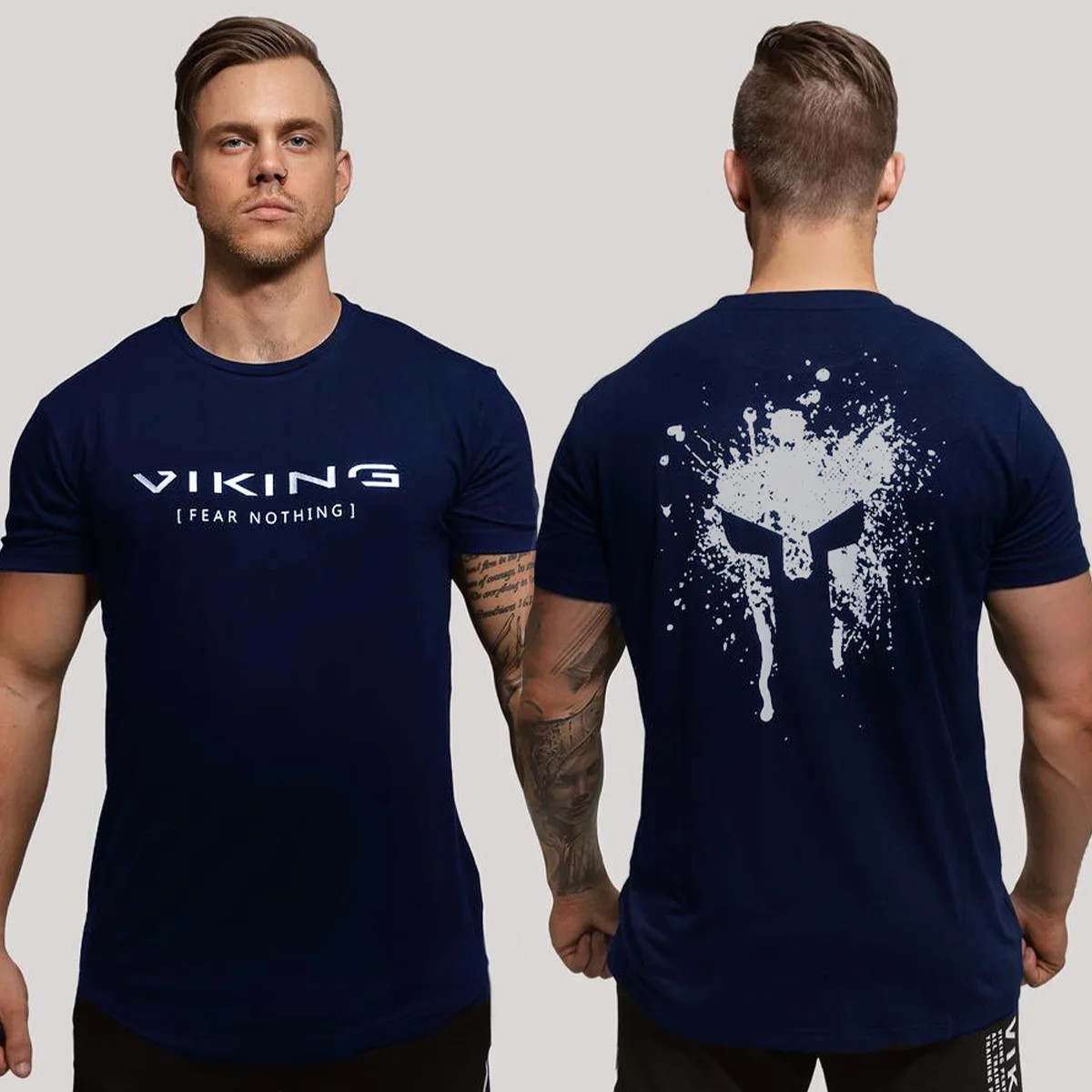 Men's Summer Casual T-Shirt Gym Fitness Outdoor Running Short Sleeve T-Shirt Fashion Round Neck Viking Male Oversized Clothing 
Men's Summer Casual T-Shirt Gym Fitness Outdoor Running Short Sleeve T-Shirt Fashion Round Neck Viking Male Oversized Clothing