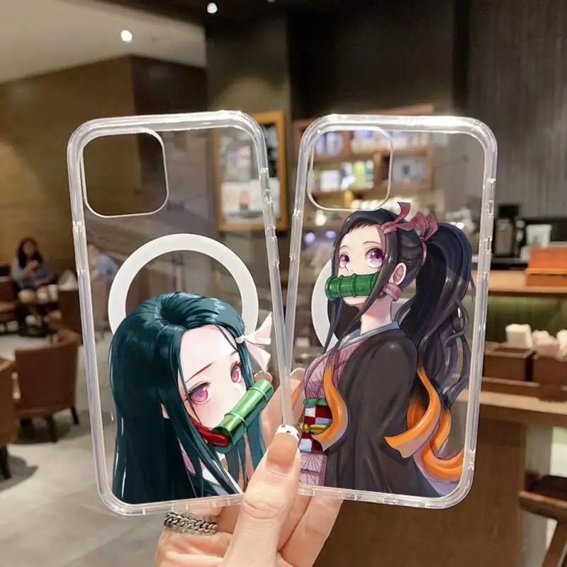 Demon Slayer Kamado Nezuko Phone Case Transparent Magsafe Magnetic Magnet For iPhone 13 12 11 Pro Max Mini Wireless Charging
Demon Slayer Kamado Nezuko Phone Case Transparent Magsafe Magnetic Magnet For iPhone 13 12 11 Pro Max Mini Wireless Charging