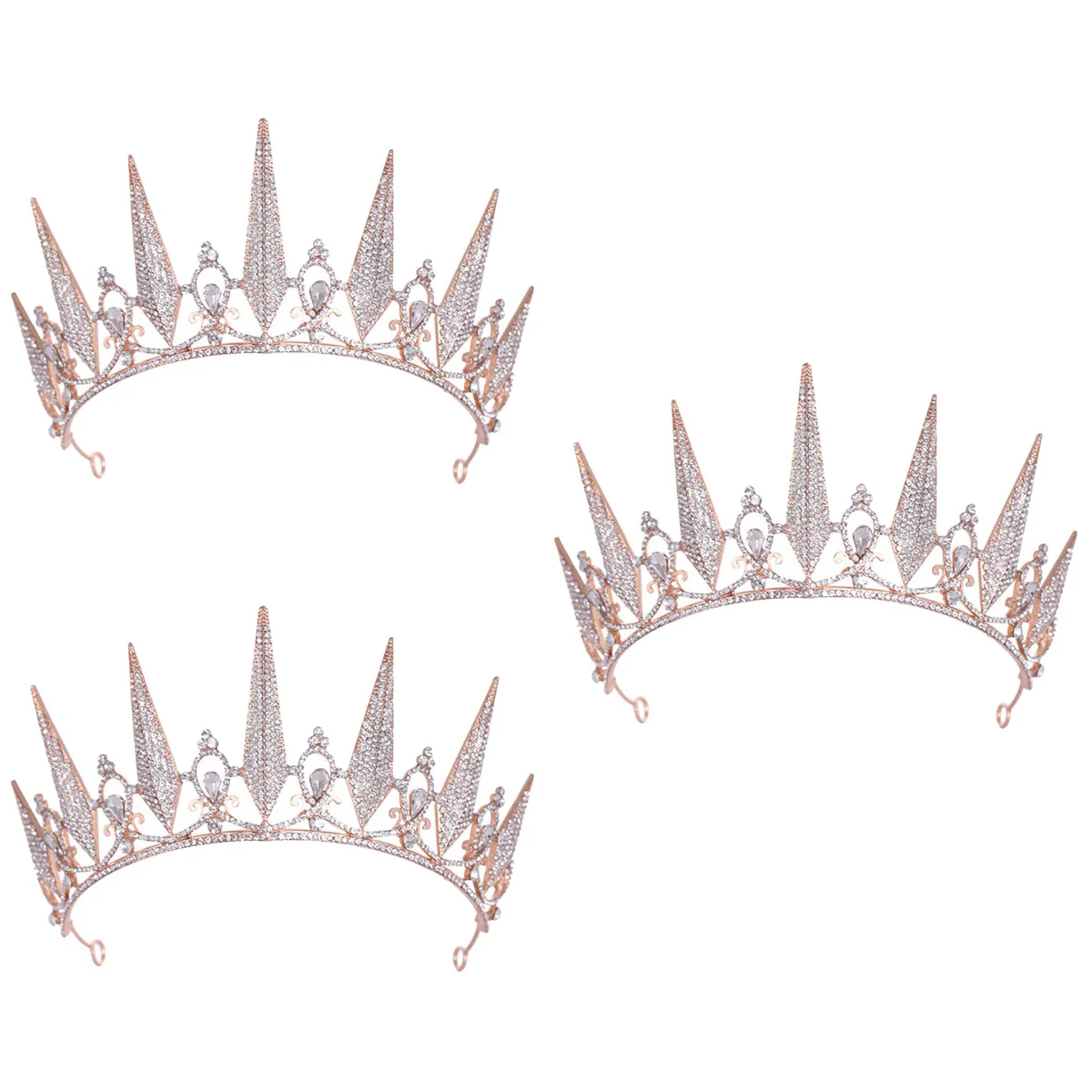 3pcs Wedding Rhinestone Bride Tiara Headband Golden Bridal Rhinestone Tiara for Girl
3pcs Wedding Rhinestone Bride Tiara Headband Golden Bridal Rhinestone Tiara for Girl