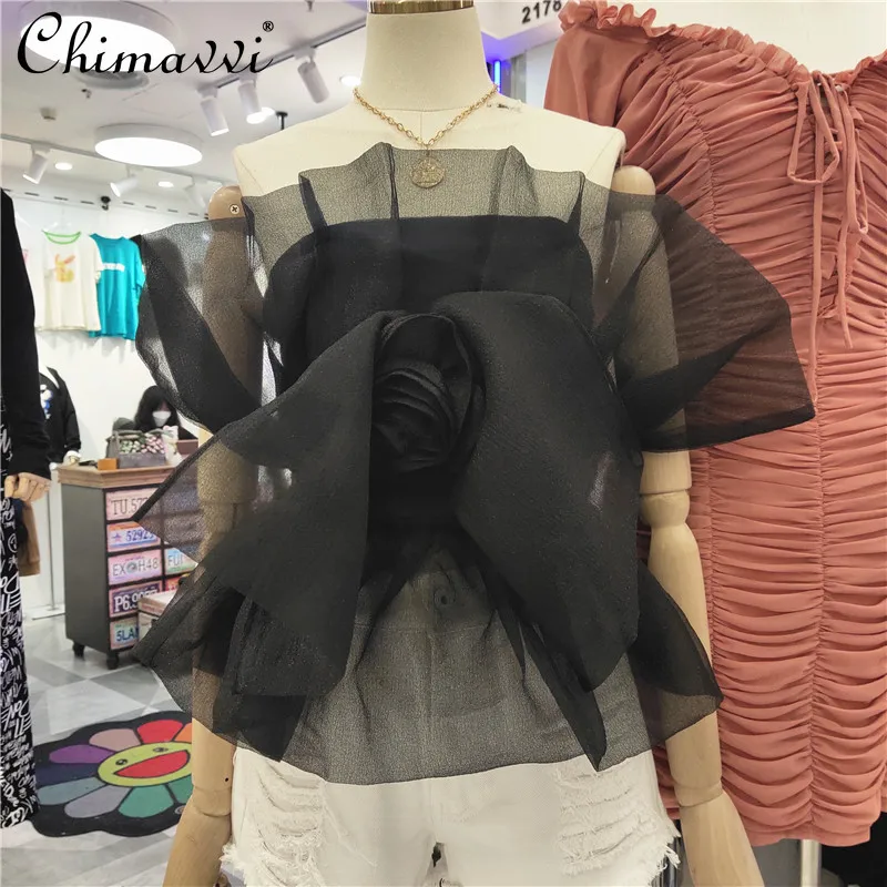 2021 Spring and Summer New Big Bow Mesh Tube Top Women Strapless Sleeveless Camisole Short Top for Lady
2021 Spring and Summer New Big Bow Mesh Tube Top Women Strapless Sleeveless Camisole Short Top for Lady