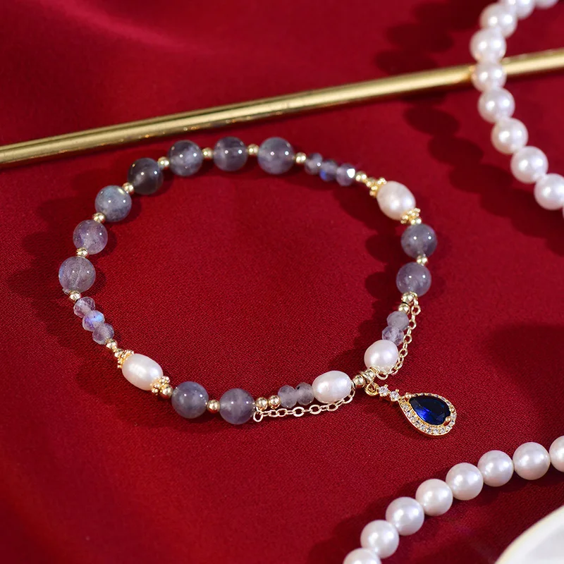 French Style Luxury Natural Pearl Bracelet Women Fashion Blue Zircon Moonlight Elastic Rope Charm Bracelet Jewelry Accessories
French Style Luxury Natural Pearl Bracelet Women Fashion Blue Zircon Moonlight Elastic Rope Charm Bracelet Jewelry Accessories