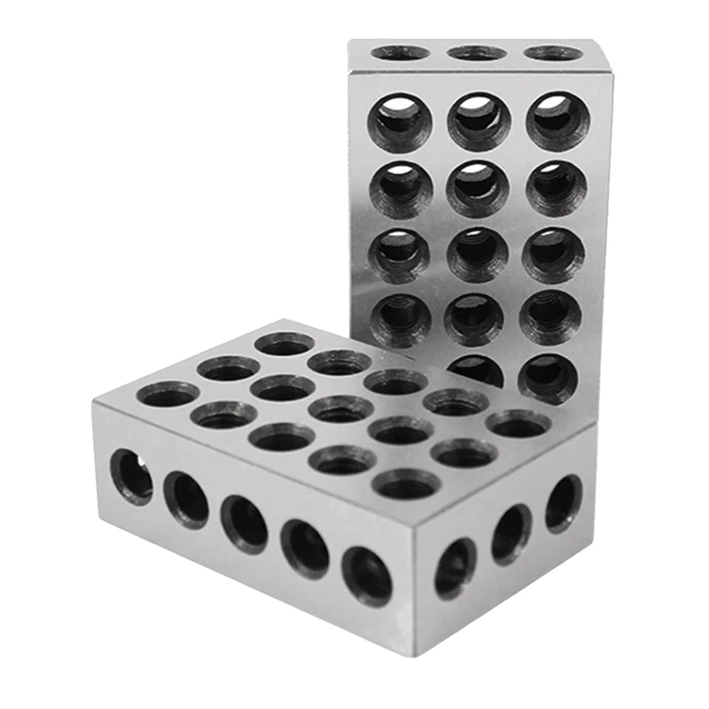 1Pair Blocks Gauge Hardened Steel Parallel Block Set 23 Holes Precision 25-50-75Mm
1Pair Blocks Gauge Hardened Steel Parallel Block Set 23 Holes Precision 25-50-75Mm