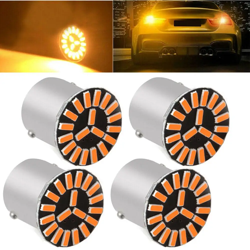 4Pcs Amber 1156 7506 LED Auto Car Rear Turn Signal Light Bulb Blinker Indicator BA15s 1073 1093 1129 1141 1156 1159 1295 1459
4Pcs Amber 1156 7506 LED Auto Car Rear Turn Signal Light Bulb Blinker Indicator BA15s 1073 1093 1129 1141 1156 1159 1295 1459