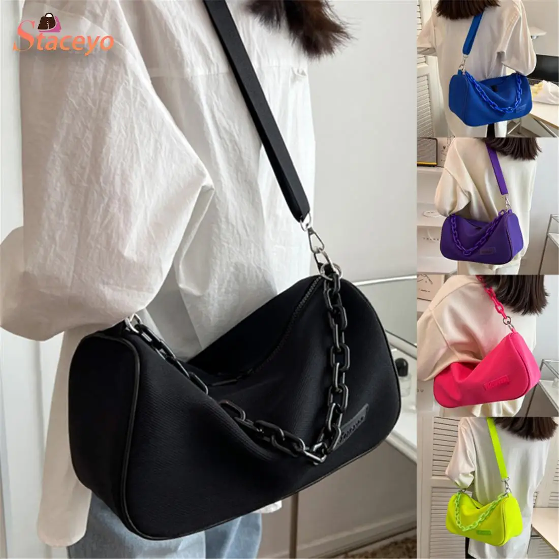 Fashion Women Small Chain Handbag Canvas Ladies All Match Flap Shoulder Bag Adjustable Pure Color Zipper Underarm Bag
Fashion Women Small Chain Handbag Canvas Ladies All Match Flap Shoulder Bag Adjustable Pure Color Zipper Underarm Bag