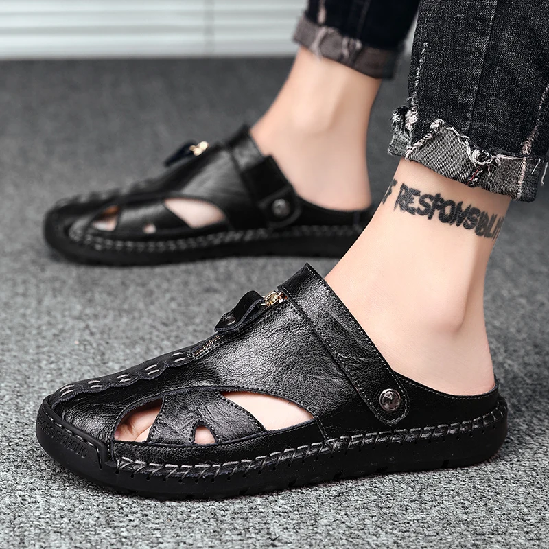 Large size 38-46 Outdoor Genuine leather Breathable New Men Outdoor comfotable Sandals Trekking Wading Trail Water Shoes men w5
Large size 38-46 Outdoor Genuine leather Breathable New Men Outdoor comfotable Sandals Trekking Wading Trail Water Shoes men w5