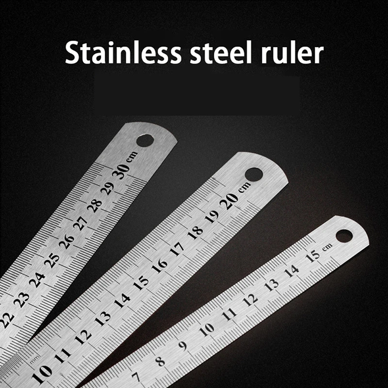 15-30cm Stainless Steel Metal Straight Ruler Tool Double Sided Measuring Tool
15-30cm Stainless Steel Metal Straight Ruler Tool Double Sided Measuring Tool