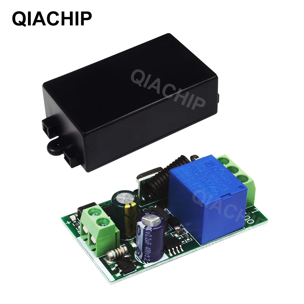 

QICHIP AC 250V 110V 220V 1CH 433Mhz Universal Wireless Remote Control Switch Relay Module Receiver For Garage Door Gate Motor