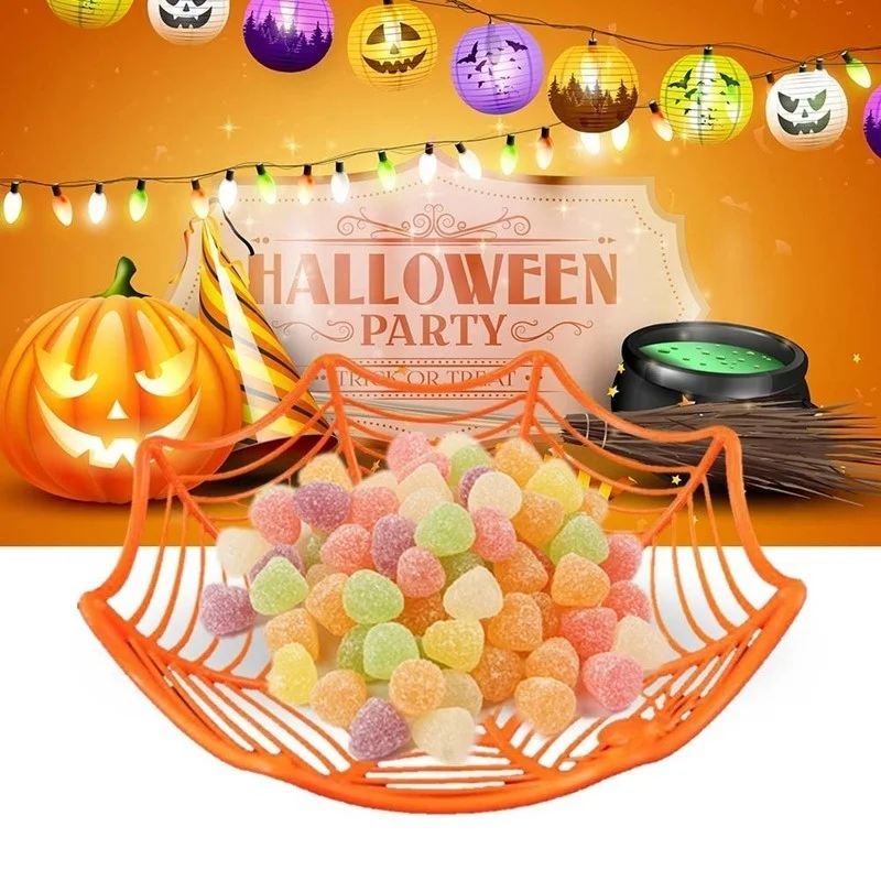 Plastic Candy Box Snacks Dishes Fruit Bowl Halloween Decoration Spider Web Candy Basket Black Orange Candy Bowl
Plastic Candy Box Snacks Dishes Fruit Bowl Halloween Decoration Spider Web Candy Basket Black Orange Candy Bowl