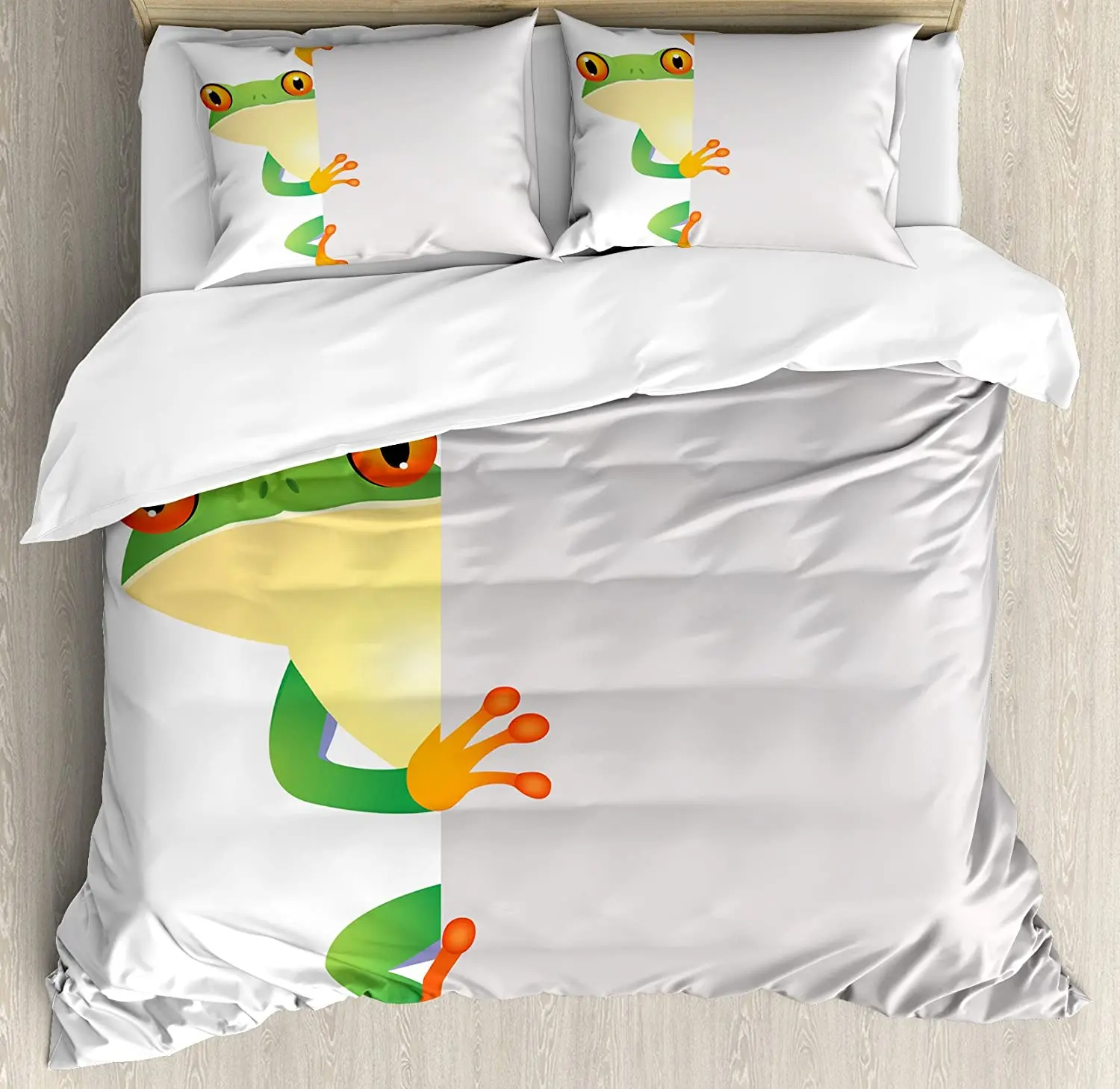 Reptiles Bedding Set For Bedroom Bed Home Funky Frog Prince with Big Eyes on the Wall Camo Duvet Cover Quilt Cover Pillowcase
Reptiles Bedding Set For Bedroom Bed Home Funky Frog Prince with Big Eyes on the Wall Camo Duvet Cover Quilt Cover Pillowcase