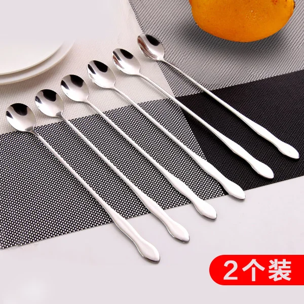 2pcs Stainless steel long handle stirring small spoon seasoning coffee spoon extended creative ice spoon dessert honey spoon
2pcs Stainless steel long handle stirring small spoon seasoning coffee spoon extended creative ice spoon dessert honey spoon
