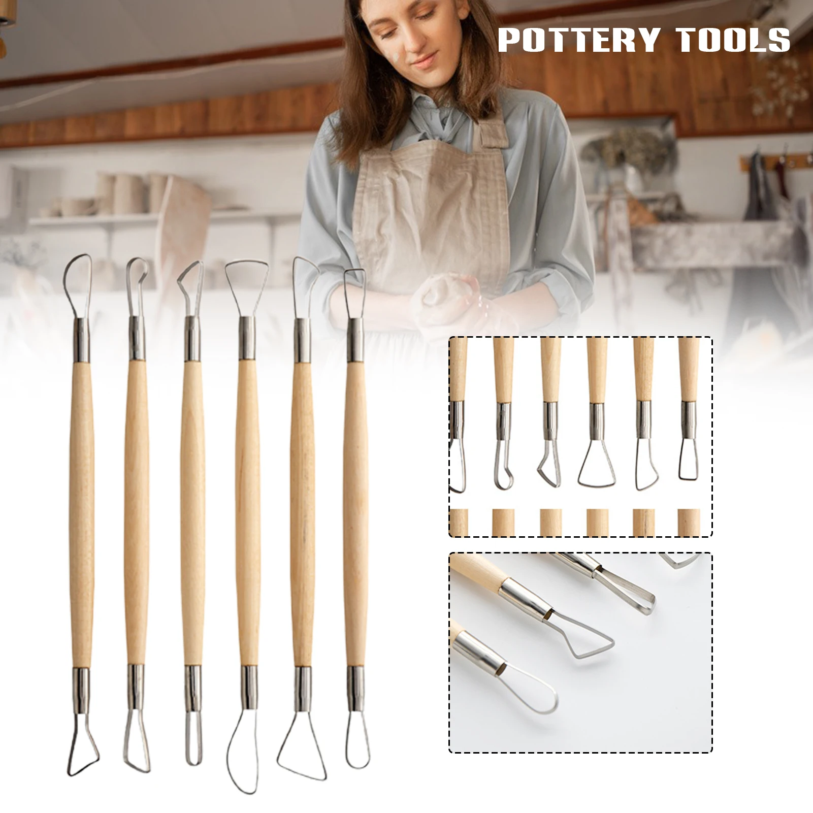 6 шт., детские керамические инструменты для керамики, 8 дюймов
6 шт., детские керамические инструменты для керамики, 8 дюймов