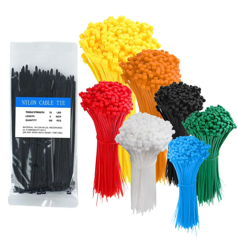 Self-locking Zip ties factory White/Black/color 200mm 250mm 300mm 350mm 380mm 400mm Nylon66 pa66 plastic nylon cable tie
Self-locking Zip ties factory White/Black/color 200mm 250mm 300mm 350mm 380mm 400mm Nylon66 pa66 plastic nylon cable tie