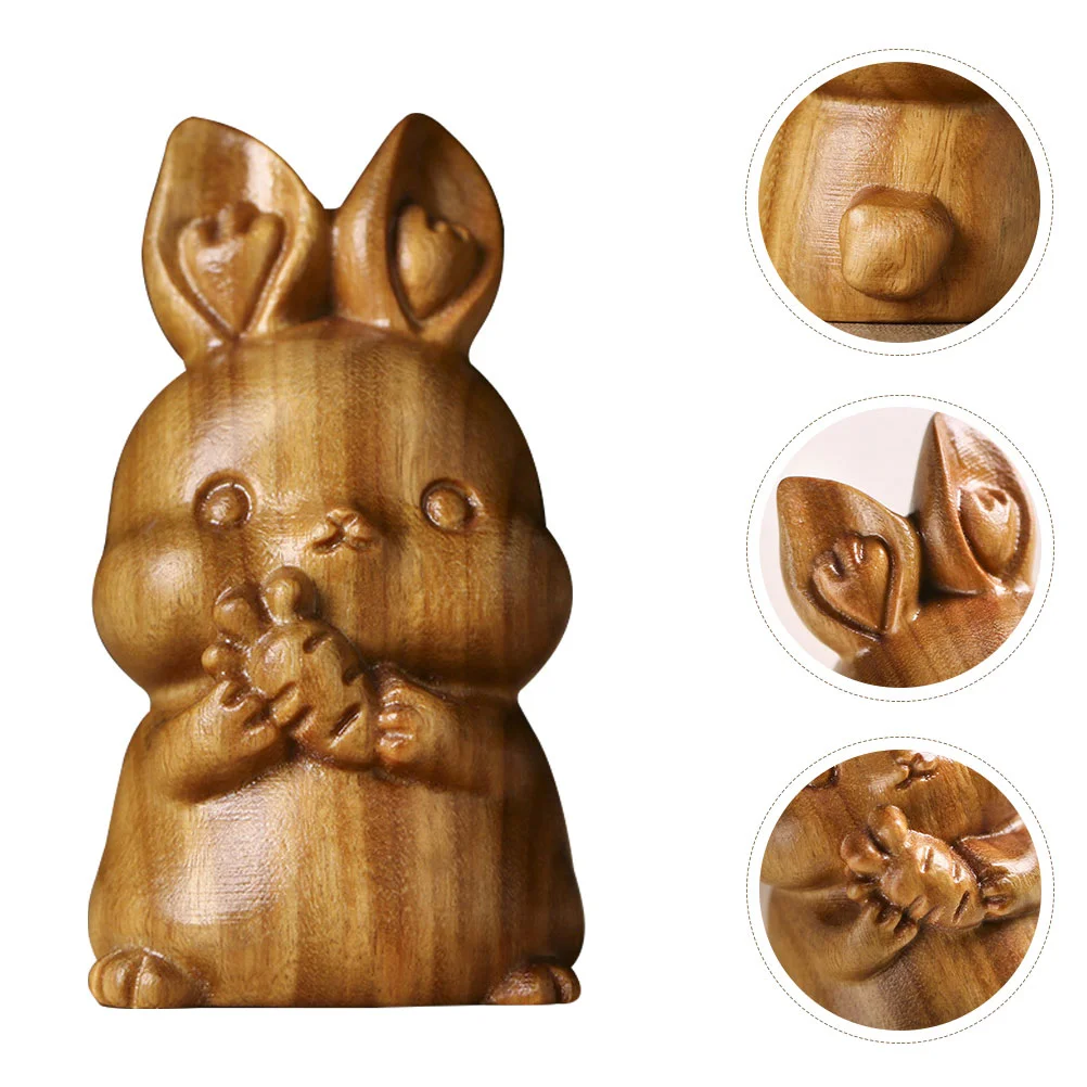 Rabbit Statue Wood Decor Bunny Figurine Animal Wooden Zodiac Desktop Easter Sculpture Figurines Ornament Year Miniature Garden
Rabbit Statue Wood Decor Bunny Figurine Animal Wooden Zodiac Desktop Easter Sculpture Figurines Ornament Year Miniature Garden