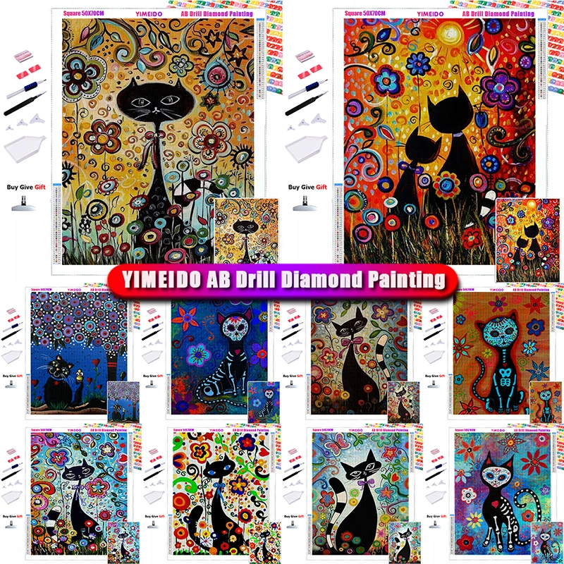 YIMEIDO DIY AB Diamond Painting Animal Cross Stitch 5d Diamond Embroidery Cat Mosaic Art Picture of Rhinestones Home Decor
YIMEIDO DIY AB Diamond Painting Animal Cross Stitch 5d Diamond Embroidery Cat Mosaic Art Picture of Rhinestones Home Decor