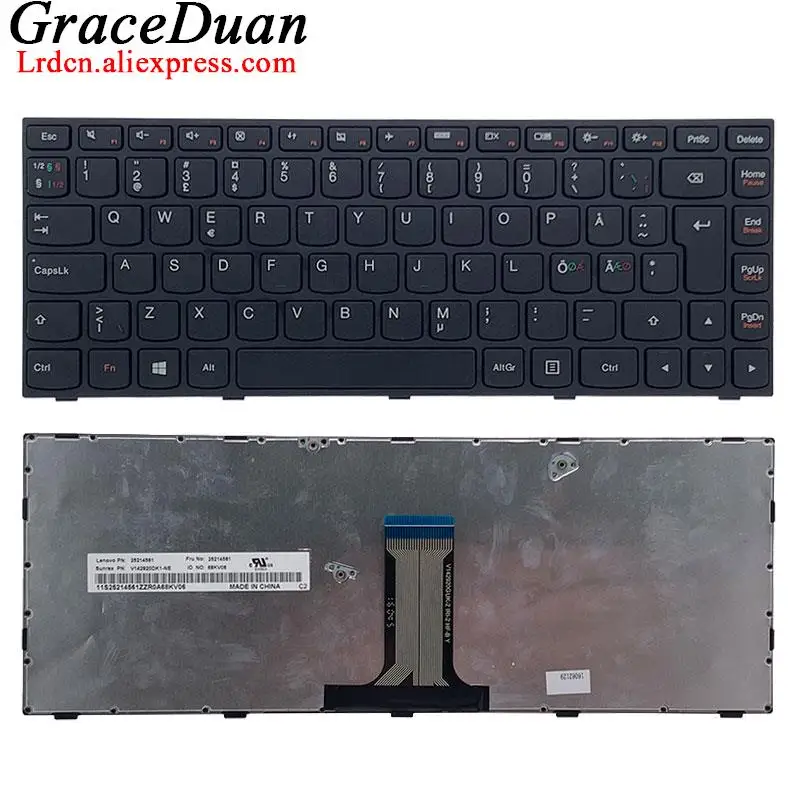 for Lenovo G40 G41 N40 N41 B40 B41 Z40 30 35 45 70 75 80 V3000 V1070 V1050 300 14IBR 14ISK Flex2 14 Laptop NDC Nordic Keyboard
for Lenovo G40 G41 N40 N41 B40 B41 Z40 30 35 45 70 75 80 V3000 V1070 V1050 300 14IBR 14ISK Flex2 14 Laptop NDC Nordic Keyboard